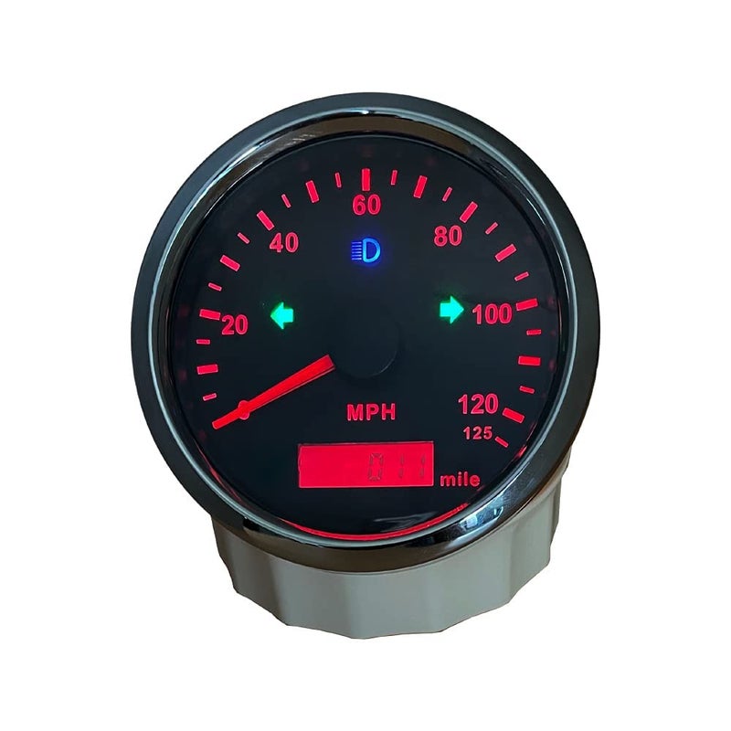 ELING Auto Speed Gauge Kit MPH GPS Speedometer Odometer 125MPH Mileage Adjustable Overspeed Alarm for Boat Car Truck Motorcycle 85MM 12V 24V - Image 2